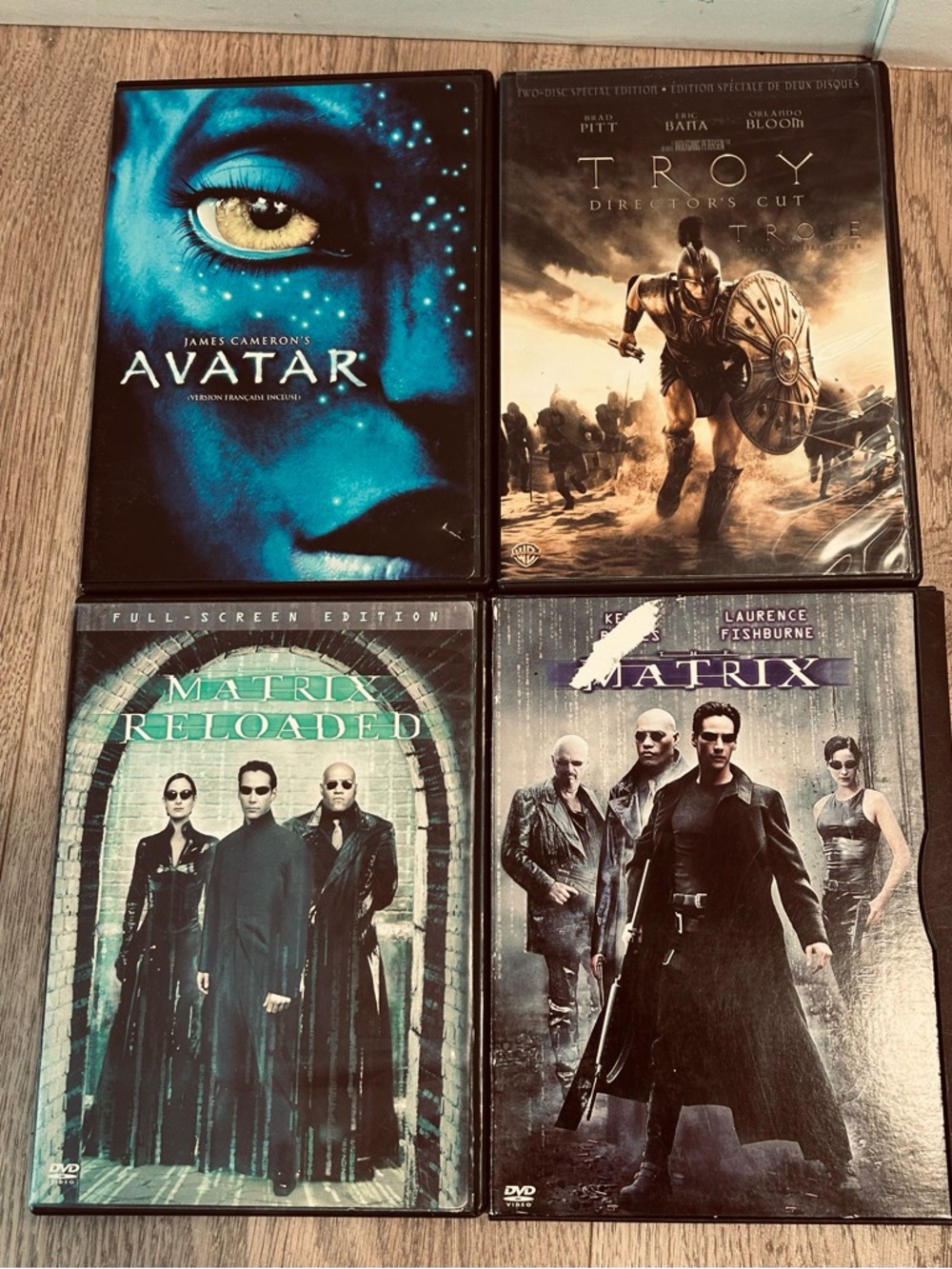 DVD Movies Avatar, Troy Director's Cut, The Matrix,